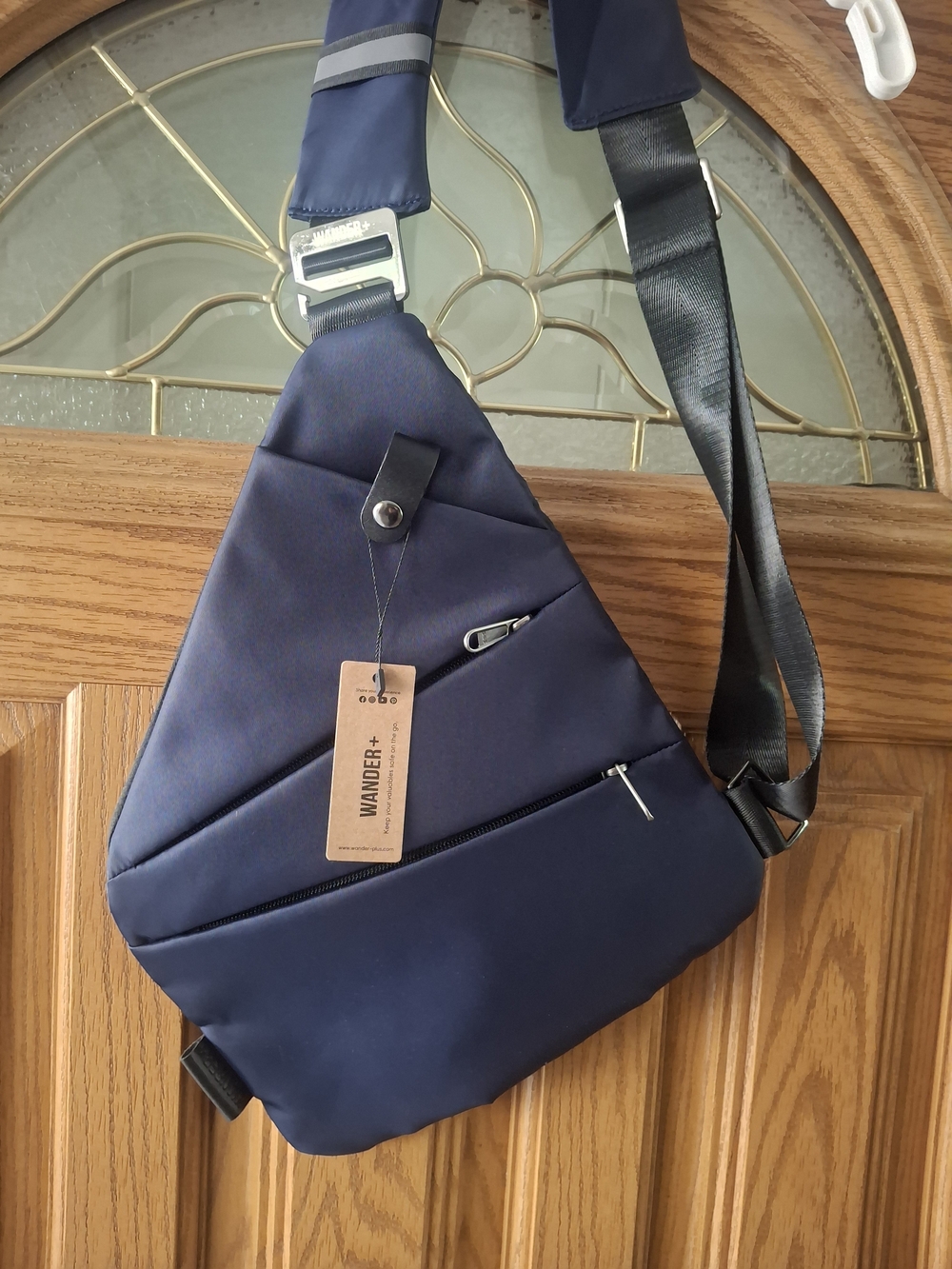 Wander Navy Blue Anti-Theft Sling  Bag